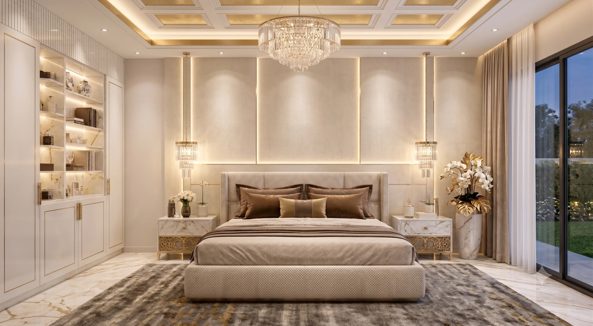 Luxury bedroom interior